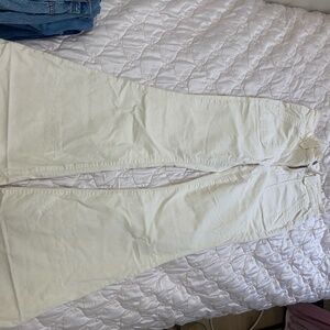 Flared Cream Corduroy Pants